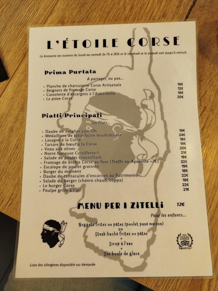 L 'Etoile Corse - Menu Image 3